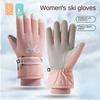 Velvet Cycling Skiing Gloves Touch-Screen Winter Warm Gloves Durable Ski Gloves Snowmobile