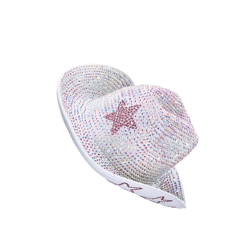 Glitzernde Strasssteine besetzte Mütze für Erwachsene Jugendliche Karneval Partyhut mit Sternmuster für formelle Veranstaltung Bühnenshow