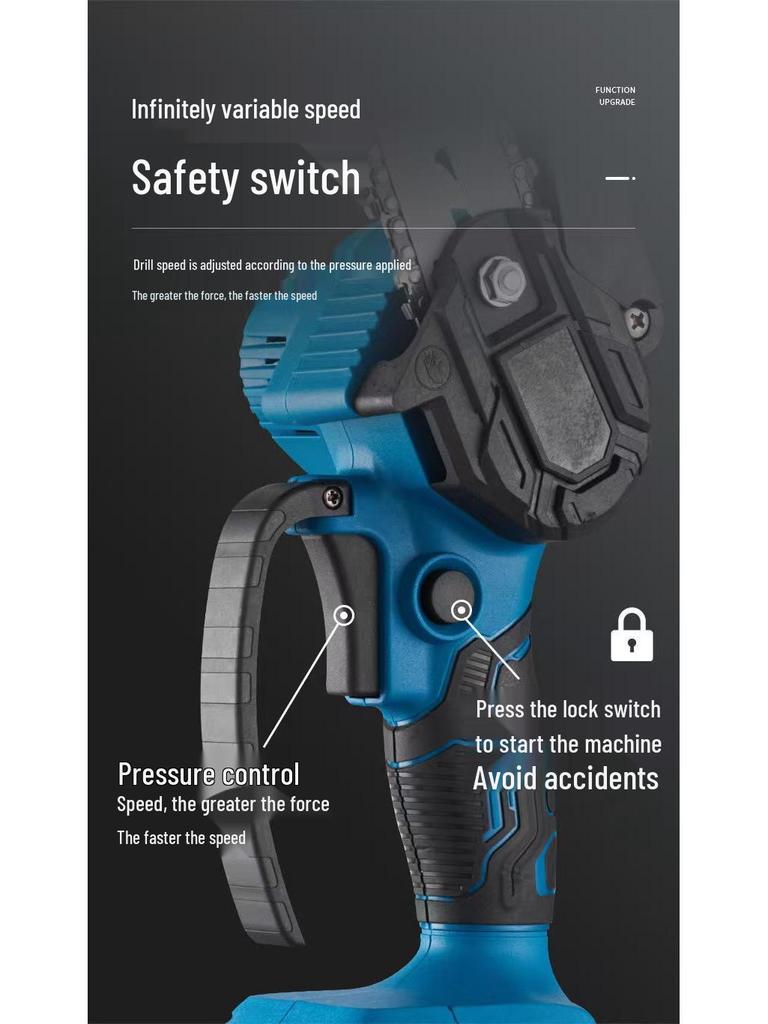 Rechargeable Brushless Cordless Handheld Lithium Chainsaw for Outdoor Tree Cutting & Pruning