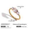 Titanium Steel Zirconium Ring - Luxurious and High-end Jewelry Finger Ring Made of Stainless Steel
