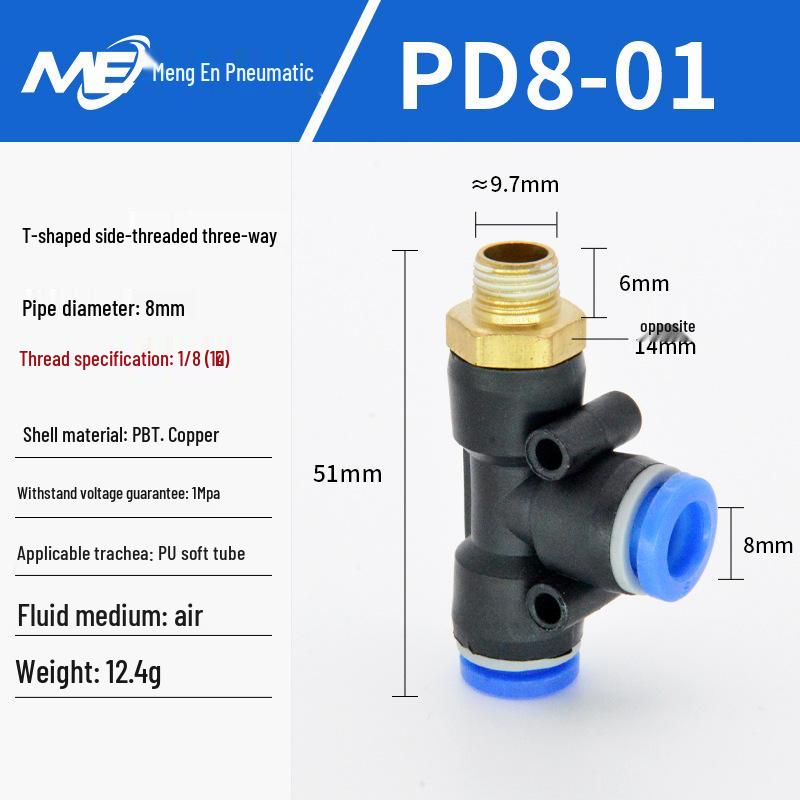 Copper Corrosion-Resistant Pneumatic Quick Connector Fitting for Air Compressors