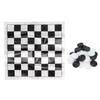 Checkers Set Stackable Black White Plastic Pieces Draughts Board Game with Transparent Box for 3 Years Old Above