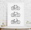 Poster Cyclist Vintage Bikes