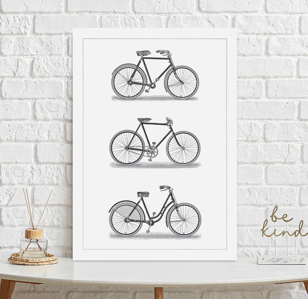 Poster Cyclist Vintage Bikes
