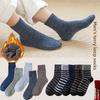 Men's Winter Socks with Thickened Fleece, Warm Loops, Towel Socks, Mid-calf Floor Socks, and Cotton