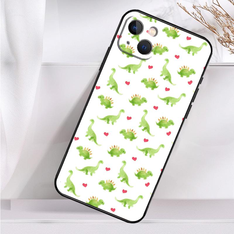 Dinosaur Pattern Shockproof Case For iPhone 17 16 Pro Max 11 14 15 Plus 12 13 Mini 16e 17 Air Phone Cover