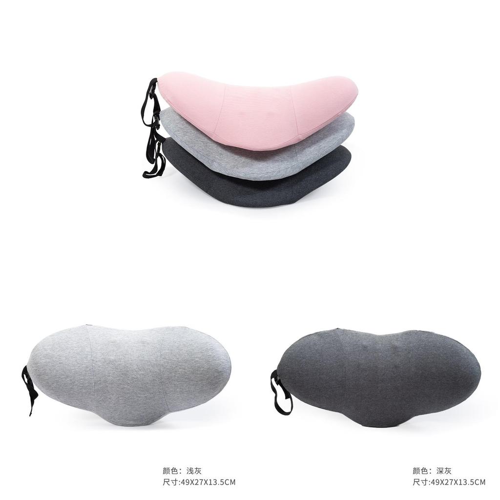 Memory Foam Lumbar Pillow For Pregnancy And Bed Support With Cotton Cover For Home And Car Use
