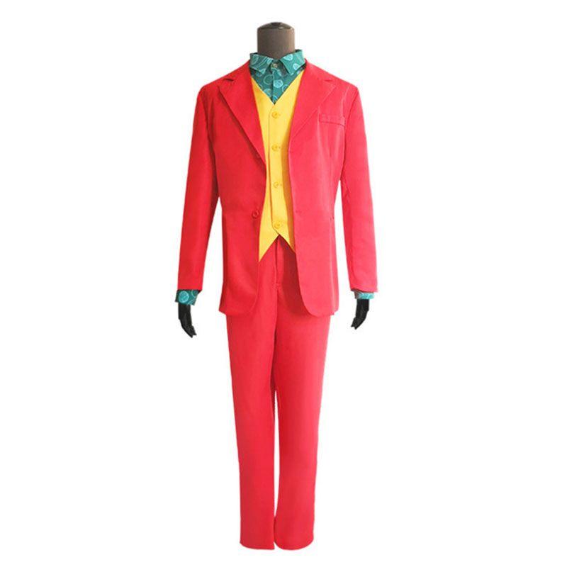 Neuer Joker Herren Film Arthur Fleck 4-teiliges Anzug-Set Clown Halloween Kostüm Cosplay