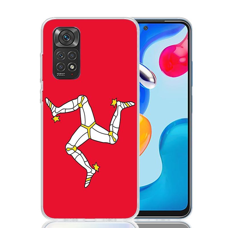 

Isle of Man Coat of Arms Phone Case For Xiaomi Redmi Note 13 14 15 Pro Plus 12S 12 14S 11S 11E 10 10S 11 11T 5G 4G Cover Coque R Redmi Note 11S 4G