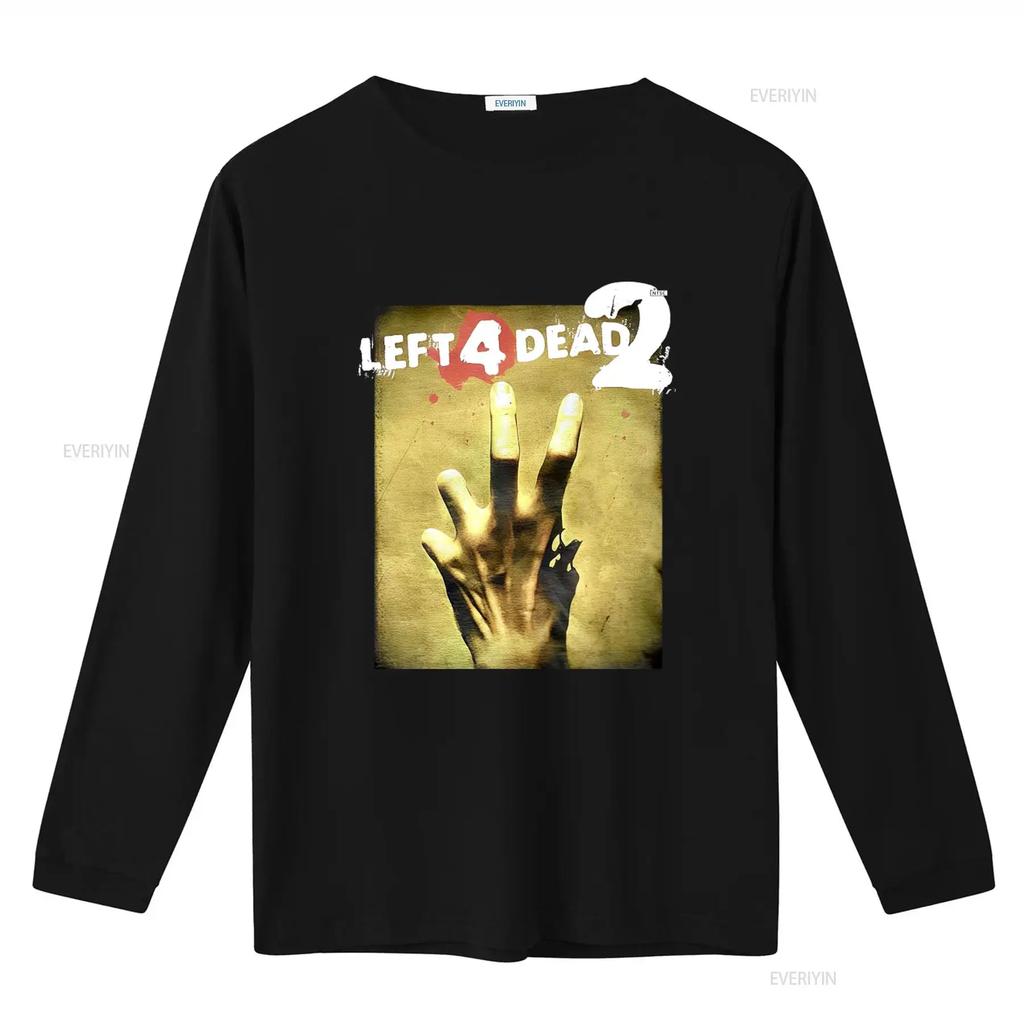 Left 4 Dead 2 Classic T Shirt for Men and Women Black Color Vintage Washed Streetwear Slightly Comfortable