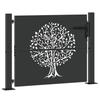 Garden Gate Black 110 X 105 Cm Powder Coated Steel