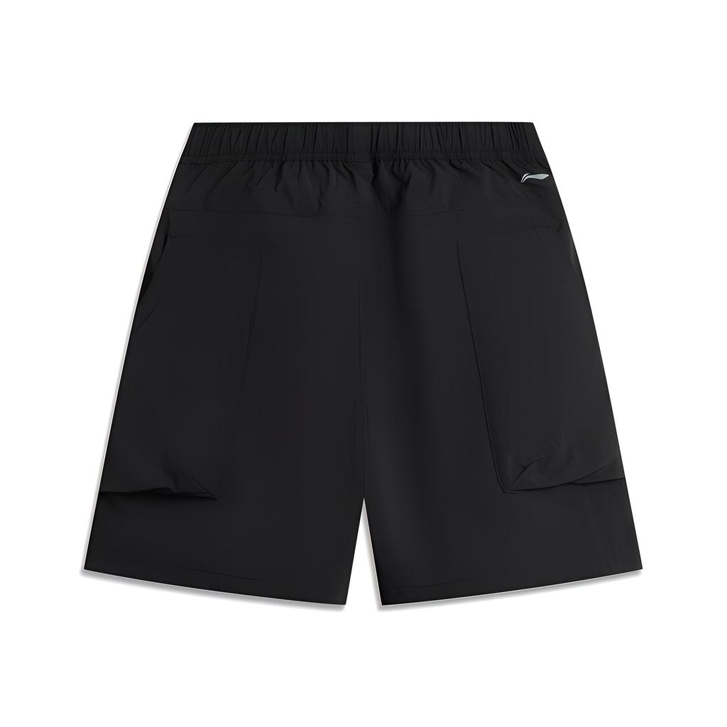 Li Ning CF Casual Simple Water-Resistant Solid Quick-Dry Sports Shorts Men shorts Black AKSV241-4