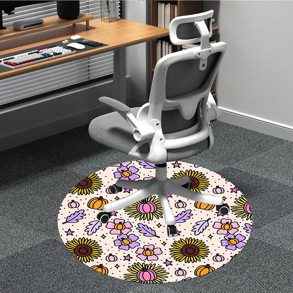 

1pc Autumnal Patterns Chair Carpet for Office - Durable, Ideal for Chair Mats, Stylish & Functional Decorative Rug yy260203086 80cm by 80cm