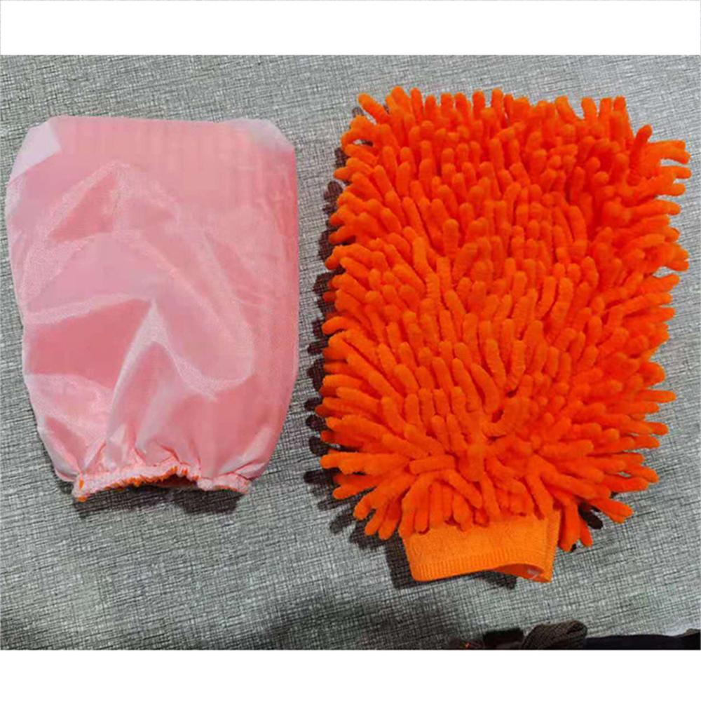 6Pcs Microfibre Car Wash Mitt Thick Noodle Soft Microfibre Glove Cleaning, Random Colors