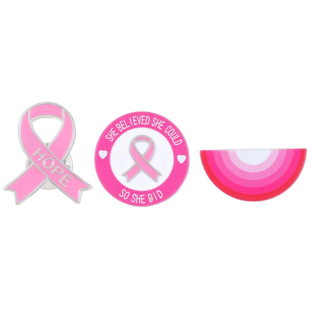 Kırmızı Kurdele Rozetli Meme Kanseri Farkındalık Kolyesi ve AIDS Önleme Bilekliği