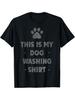 Dog Washing T-shirt Pet Lover Gift Paw Print Shirt