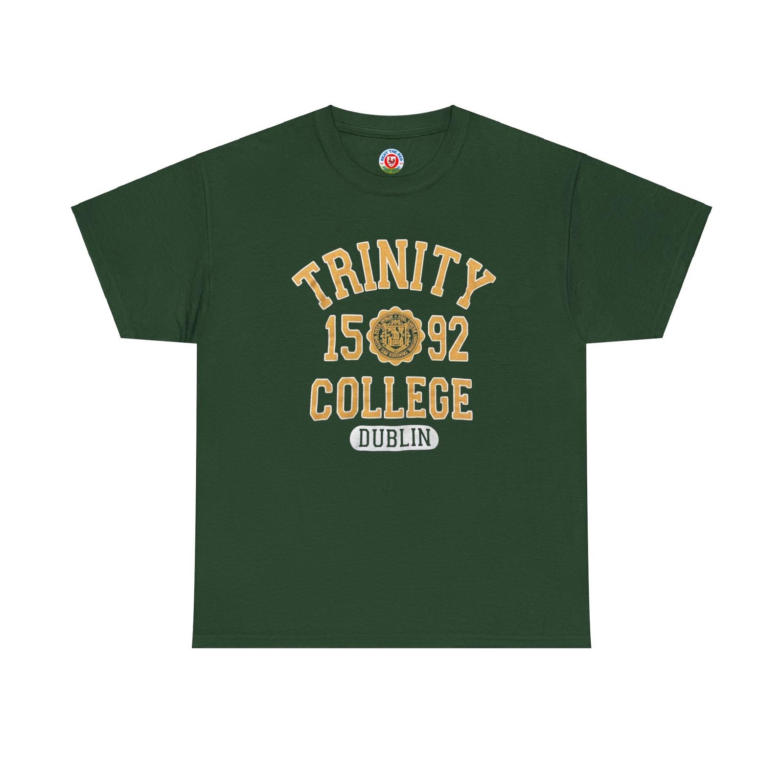 TRINITY COLLEGE 1592 Distressed lettering look Unisex Heavy Cotton Tee S