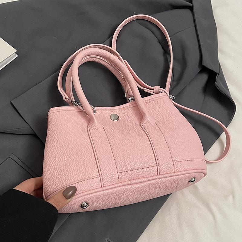 Spring and Summer Hot Sale Dopamine Color Sweet Simple Portable Bucket Bag Korean Version Fashion Commuter Versatile Messenger Women's Bag