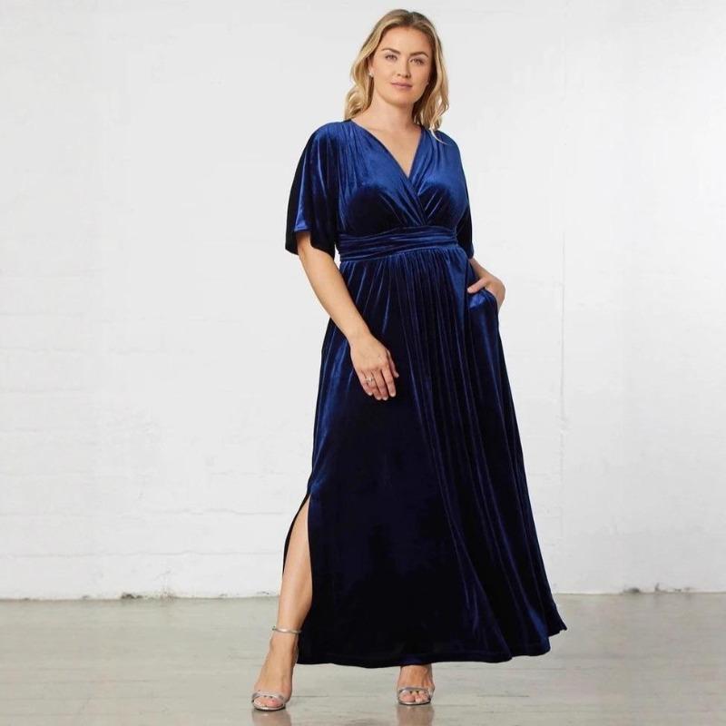 Fall New Arrivals Best-Selling Women's Dresses High-Waisted Dresses Velvet Short-Sleeve Dresses and Long Dresses