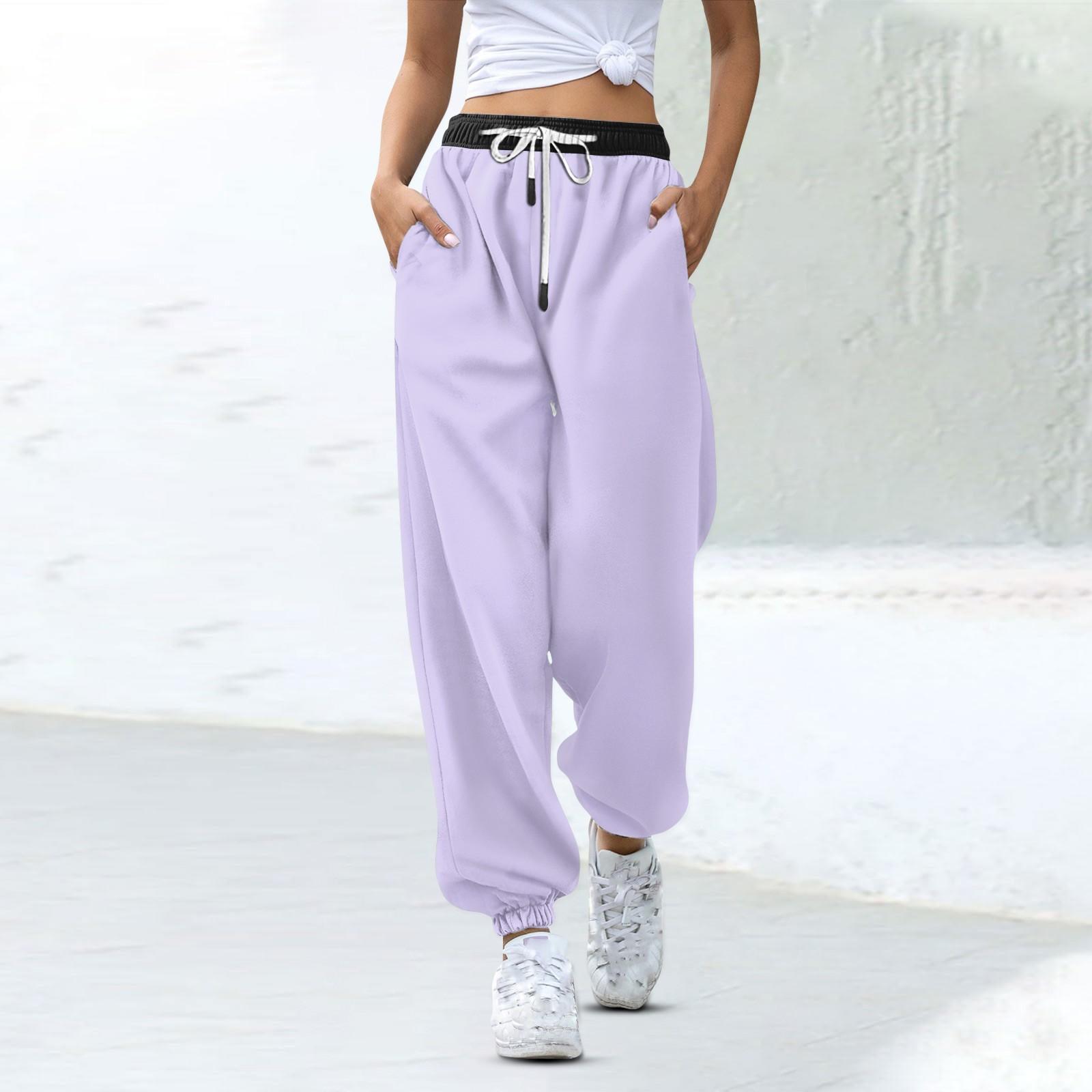 

Женские модные спортивные повседневные спортивные штаны с карманами на шнурке и в тон XXXL