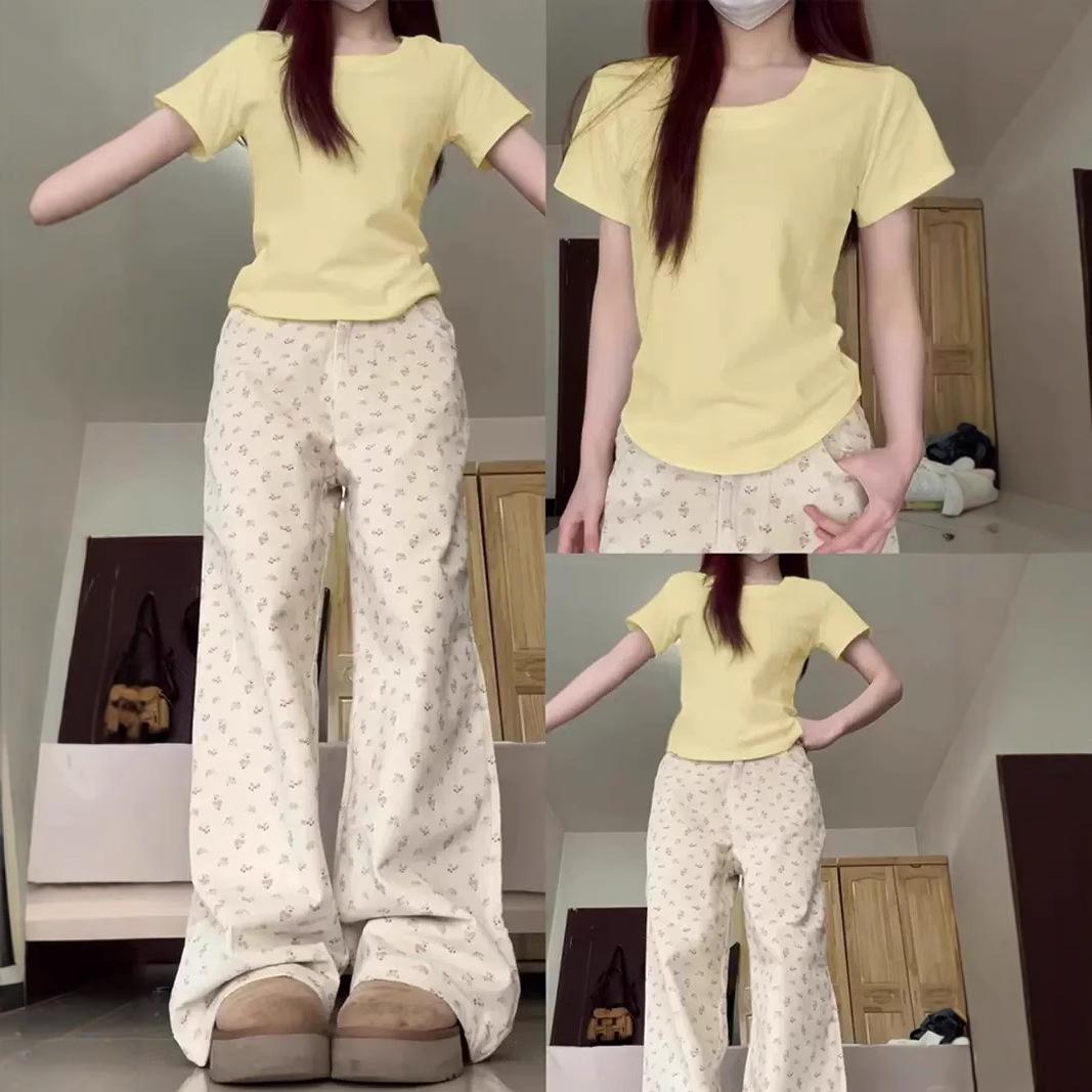 

2025 Versatile Floral Casual Petite Jeans - Women’s Comfortable Summer Fashion Small