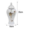 Vase Storage Jar with Lid Delicate Ginger Desk Centerpiece Decoration Home Piece Table Floral