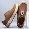 Fashion Autumn New Designer Fashion Leather Casual Shoes for Men Solid Color Lace Board Shoes Male Retro High Quality Board Shoes Man
