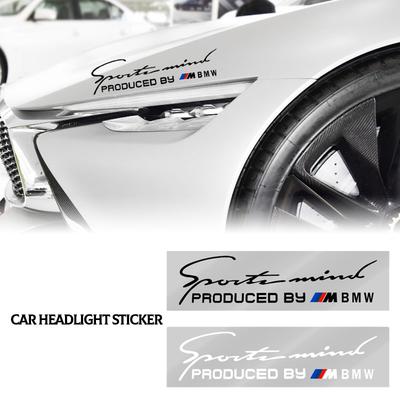 1Pcs Car Front Head Light Eyebrow 3D Sticker Decorator Engine Hood Sport Design For M3 M5 320 325 E28 E30 E34 E36 E39 E46 E52 E53