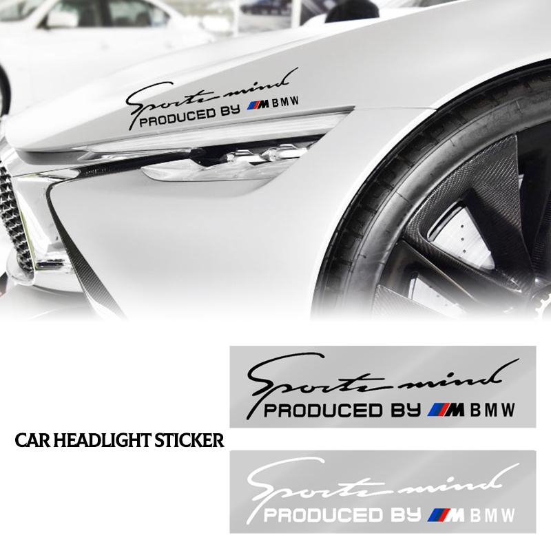 1 Stück Auto Frontscheinwerfer Augenbrauen 3D Aufkleber Dekorateur Motorhaube Sport Design Für BMW M3 M5 320 325 E28 E30 E34 E36 E39 E46 E52 E53