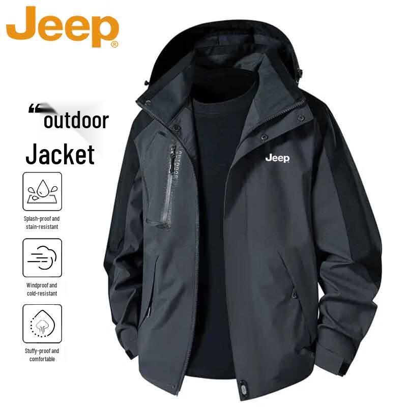 Jeep Men's Windproof Waterproof Outdoor Jacket
