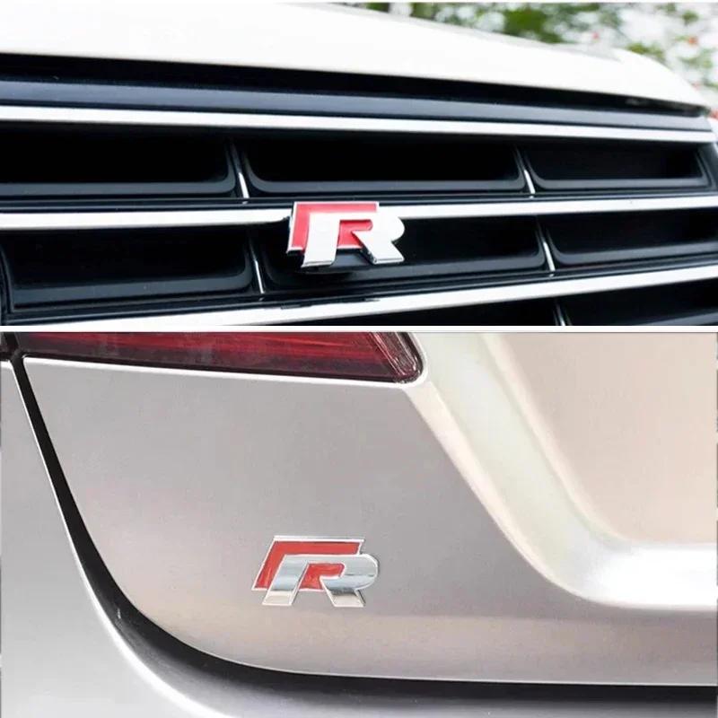 2026 Hot For Volkswagen VW Metal Car Front Trunk Logo Grille Emblem for Volkswagen VW R Line Tiguan Bora Golf Passat Touran Jett