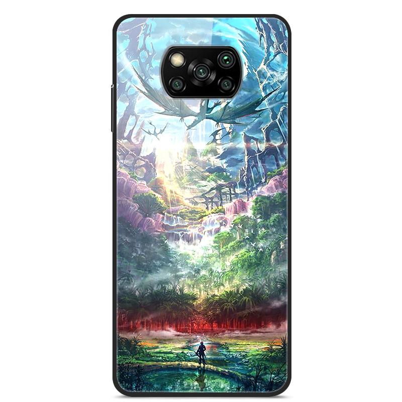 Glass Back Cover For Xiaomi Poco X3 Pro Poco X3 NFC Case Tempered Glass Case For Xiaomi Mi 10T Lite Case Funda POCO X 3 PRO Case