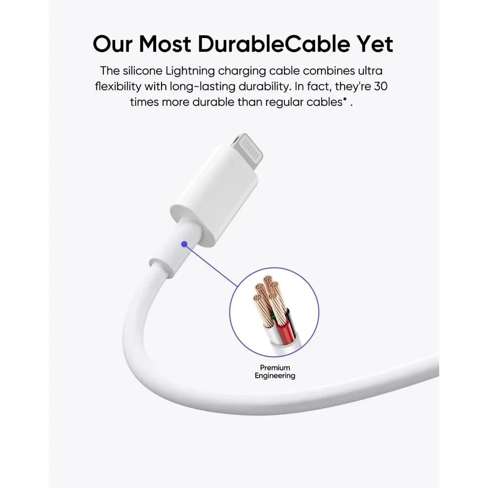 

Зарядное устройство для iPhone, 5 шт., 6 футов, кабель USB C - Lightning, сертифицированный Apple MFi, кабель для зарядки iPhone 14/13/12/12 Pro Max/11 3m