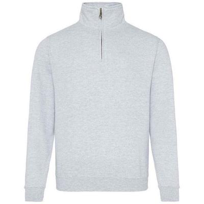 Mens Sophomore Heather Zip Neck Sweatshirt