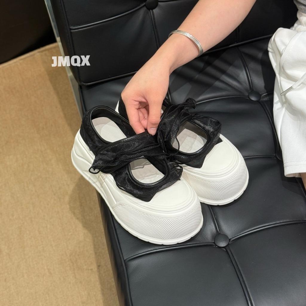 Zhao Ruth hat die gleichen Segeltuchschuhe, Mary Jane Schuhe, Damenschuhe 2025 neu, Einzelne Schuhe für Frühling und Herbst, Hässlich und niedlich Plateau weiß