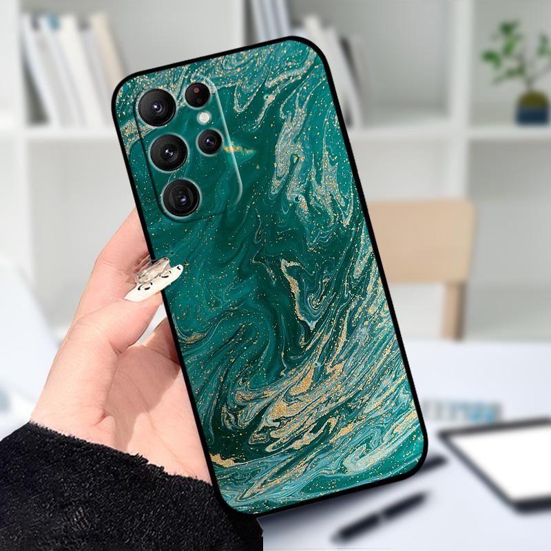 For Samsung S25 S22 Ultra 5G Case S25 Edge Lovely Flower Printed Cover Phone Cases For Galaxy S23 S24 FE Silicon Soft TPU Shells