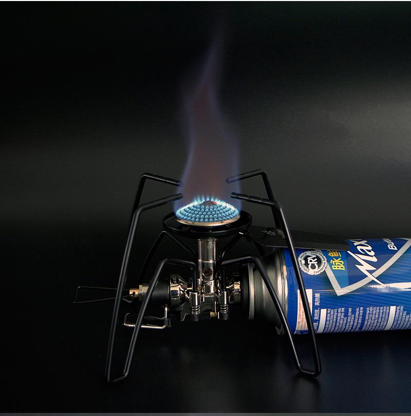 COOLCAMP Portable Folding Camping Stove, Black Spider Cassette Gas Stove for Outdoor Barbecue Cookware