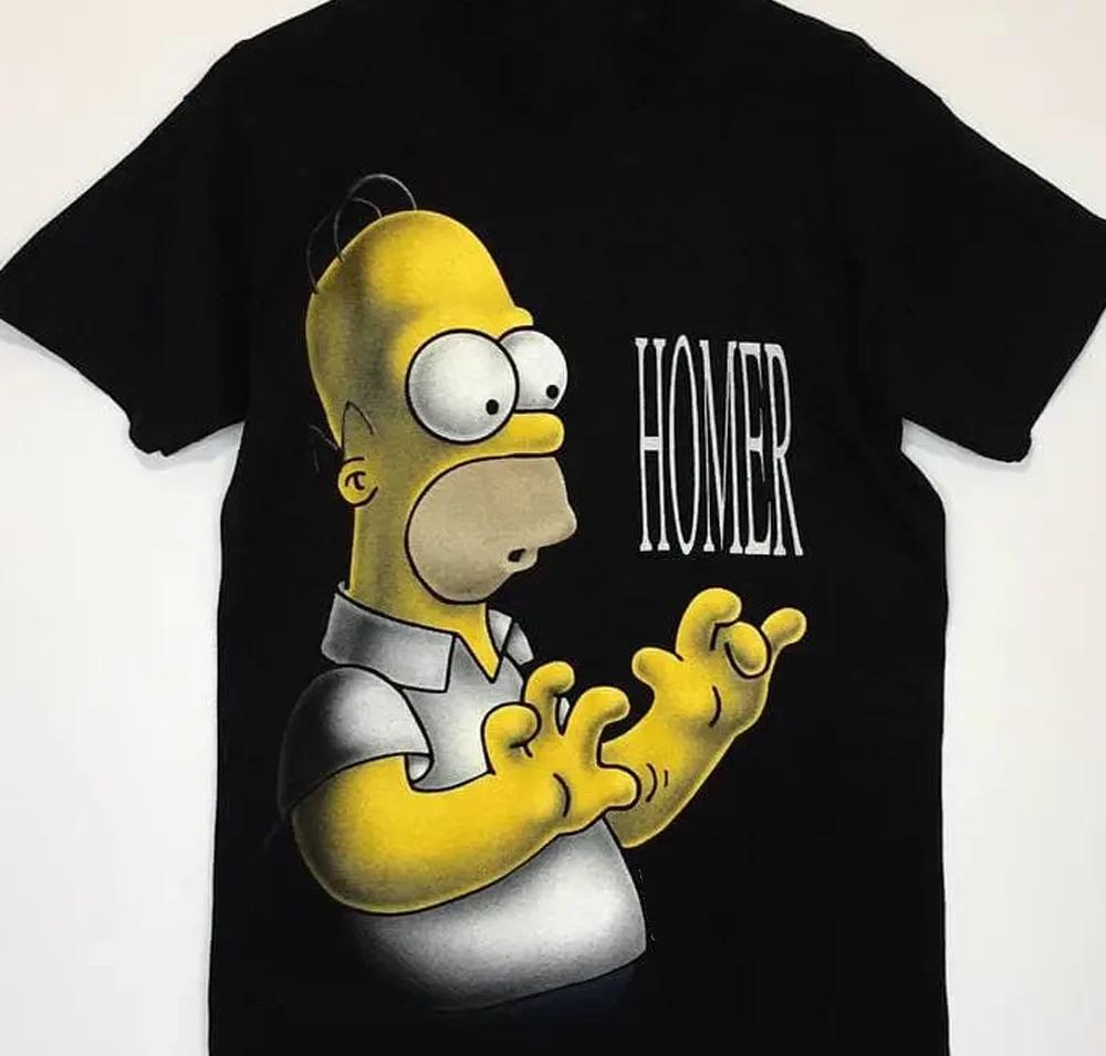 Simpsons Bart Simpson HOMER black T-shirt Unisex tee All sizes Unisex All Sizes S-4XL  Tee Santa Tee Funny Graphic Tee Retro S разноцветный