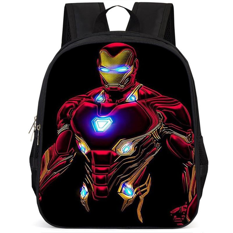 Stylowy plecak dla dzieci Iron Man 15 cali, duża pojemność, lekki, wykonany z tkaniny Oxford