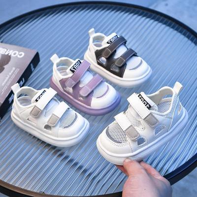 Boys Bag Head Sandals 2025 Summer New Mesh Medium Children Beach Shoes Boys Bag Foot Soft Sole Internet Celebrity Sandals