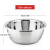 Zhilish Thickened 304 Stainless Steel Kitchen Mixing and Washing Bowl