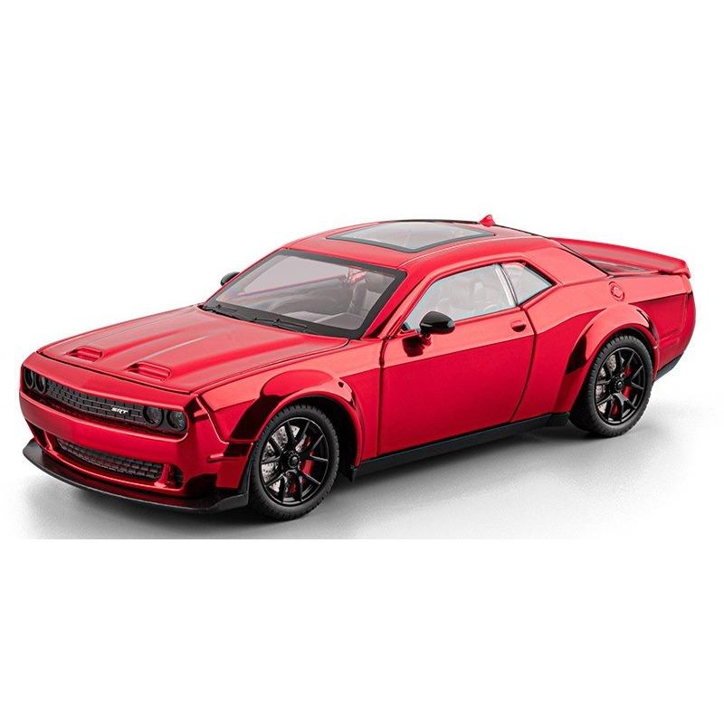1/24 Dodge Hellcat Electroplating Version Car Model Alloy Die Cast Sports Car Toy Adult Collectible Ornaments Boy Birthday Gift