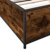 Bed Frame in Smoked Oak Finish 120 x 190 cm Made of Wood Based Material and Metal