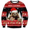 Autumn 3D Christmas Animals Printed Sweatshirts Fashionable Casual Sports Long Sleeved Men's and Women's Unisex Sweatshirts