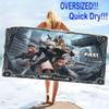 GODDESS OF VICTORY NIKKE Print Beach Towel, Large Soft Quick Dry Towel for Beach Camping Swimming