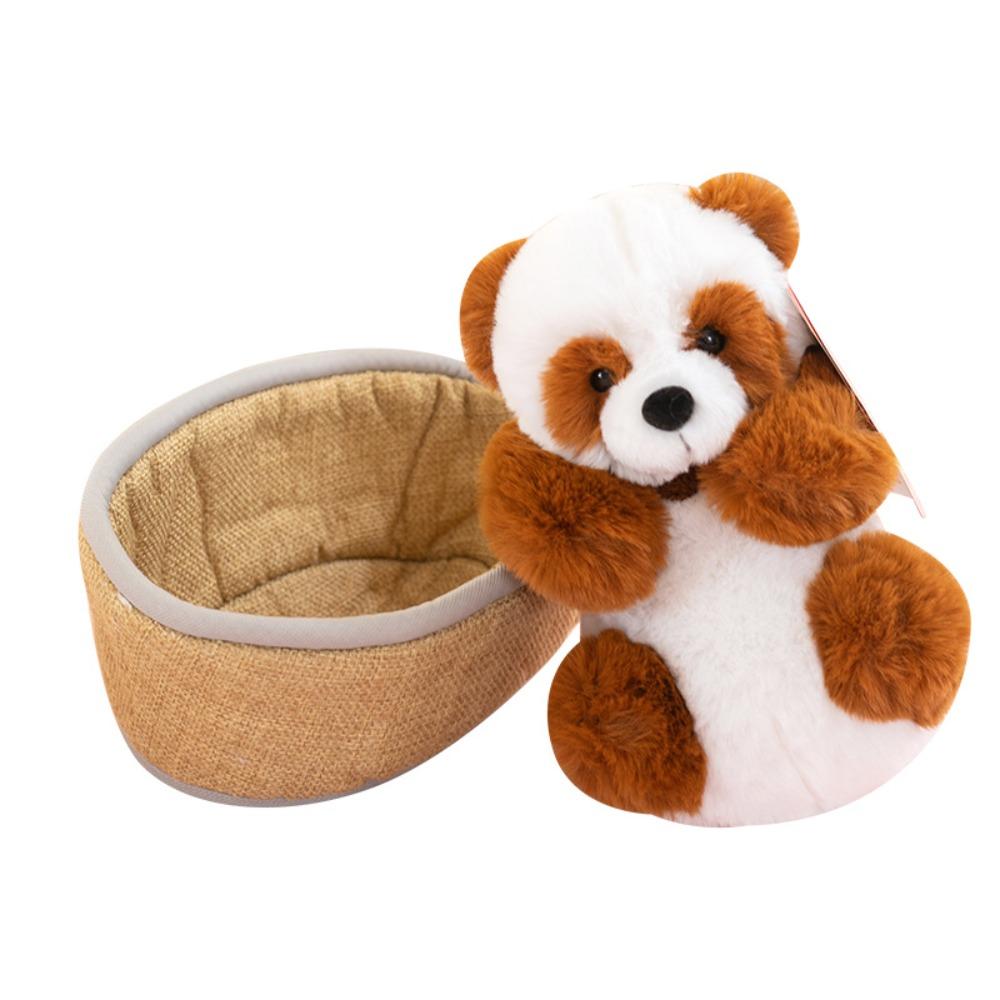 Stuffed Doll Panda Sleeping Basket Baby Toys Hedgehog Animals Basket Plush Toys Car Ornaments