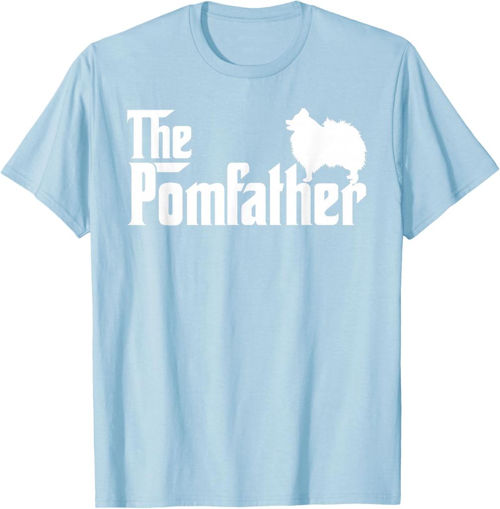 The Pomfather Pomeranian Dog Lover Mens Graphic Tee Short Sleeve Cotton Casual TShirt
