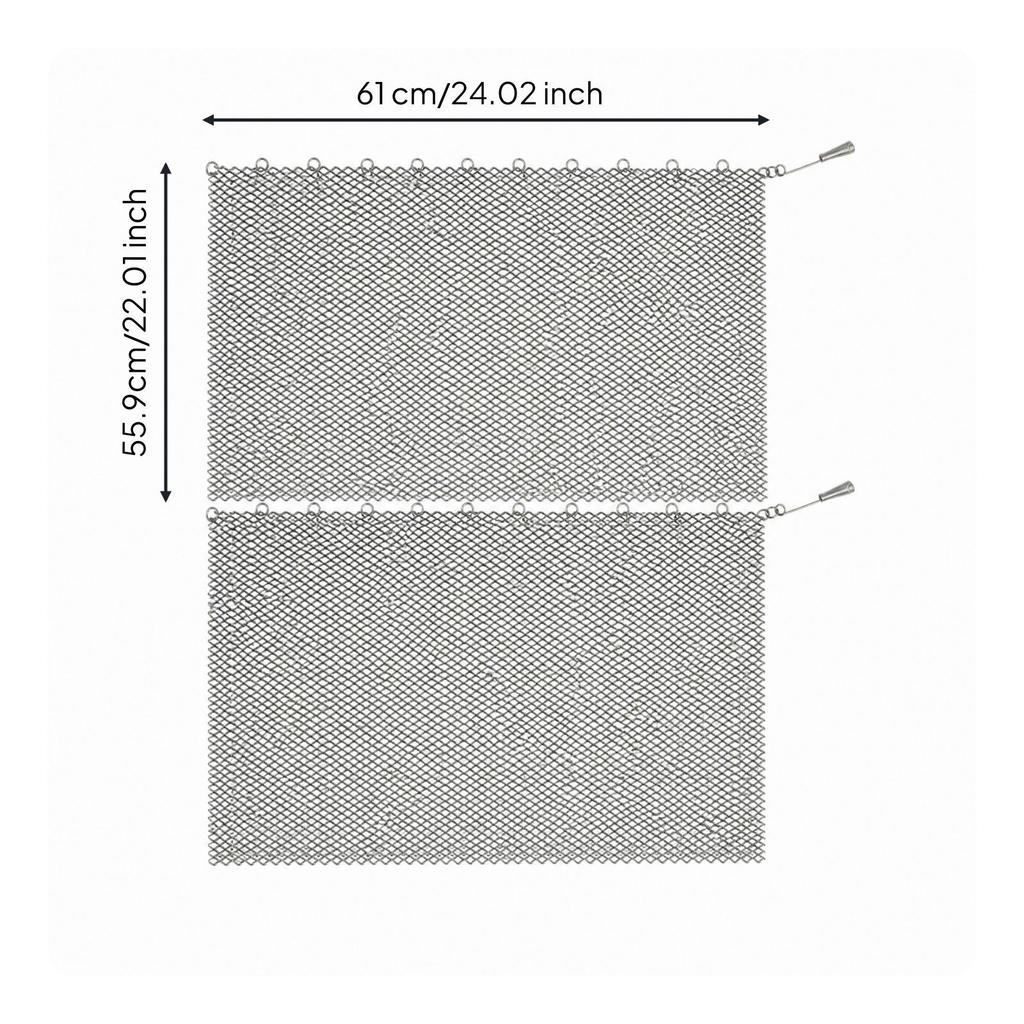 2 Pieces Ignite Guard Curtain Replacement for Wood-Combustion Fireplaces
