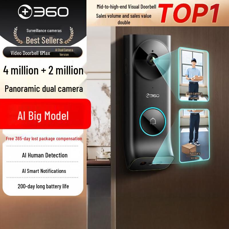 360 Dual-Camera Smart Doorbell 6MAX (CN version)