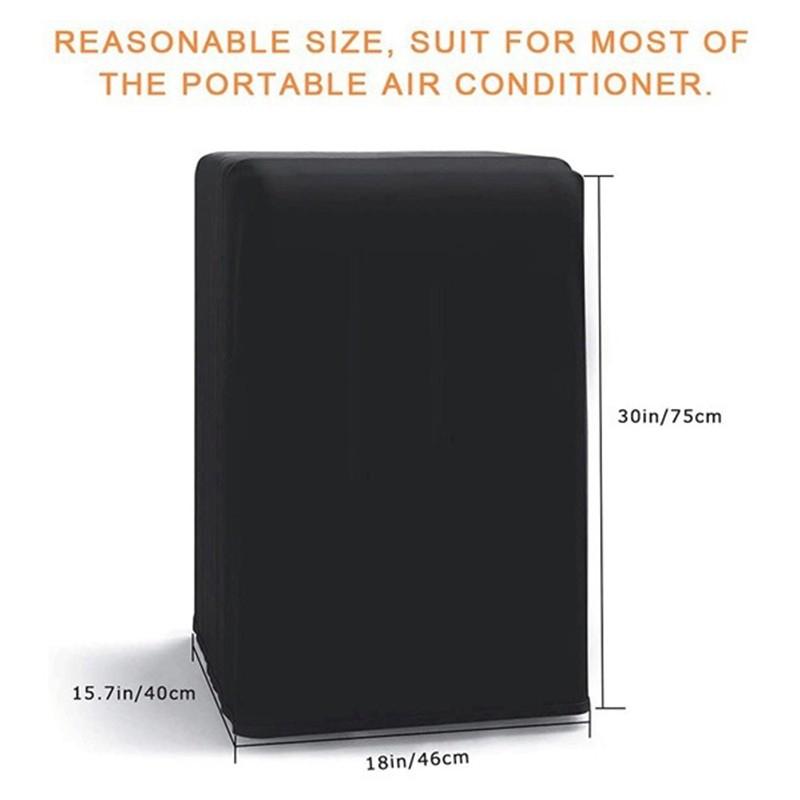 Portable Mobile Air Conditioner Cover Black Windproof Air Conditioning Cover Durable Dust Protective Case Home Decoration